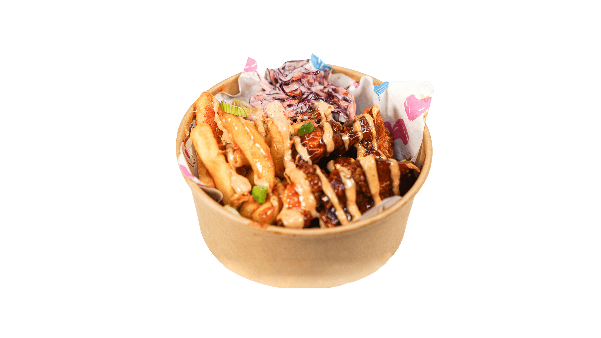 Loaded fries with sauce